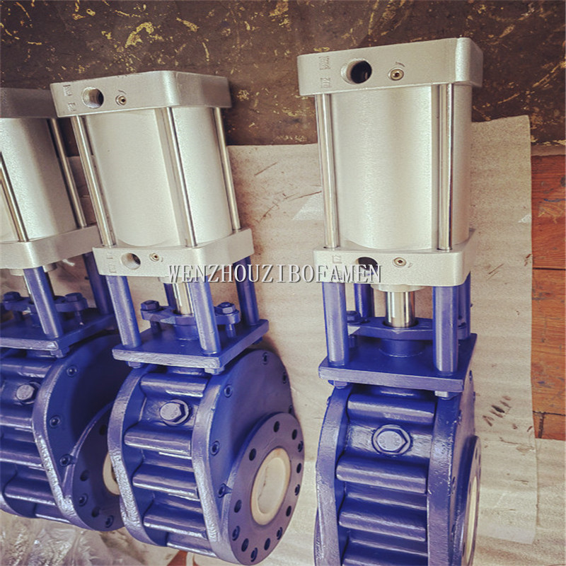 Z674Y-10C Z674Y-16C 气动双闸板进出料阀 电厂除尘双闸板阀