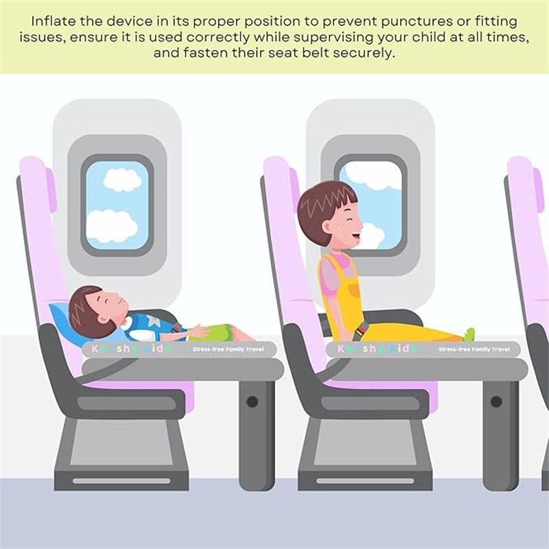 Portable Car Inflatable Bed for Children, Suitable for Airplane and High-Speed Rail Travel, with Velvet Safety Protection, a Baby Sleeping Essential