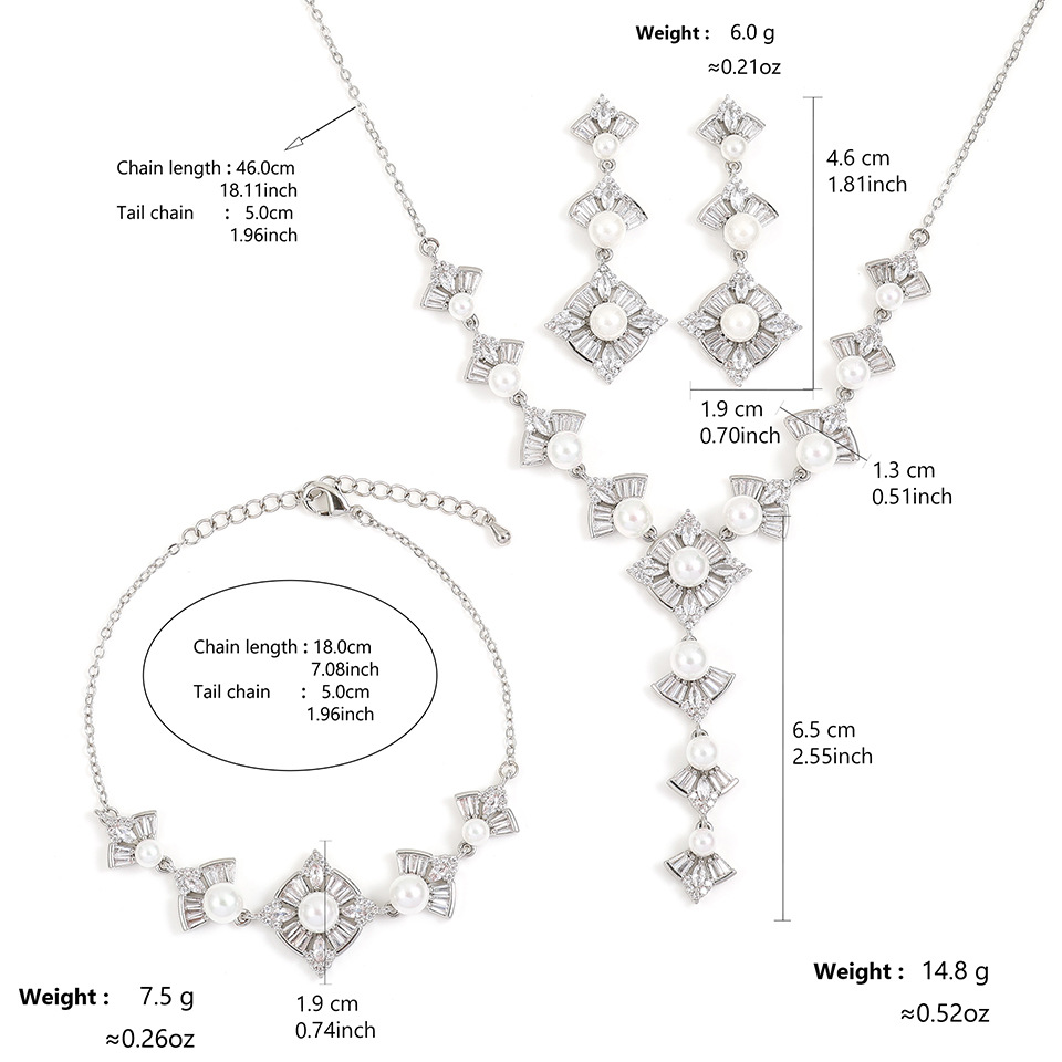 Collier et boucles d'oreilles en perles en forme de goutte d'eau, parure de bijoux deux pièces pour femme, accessoires de mariage haut de gamme._voghion.com