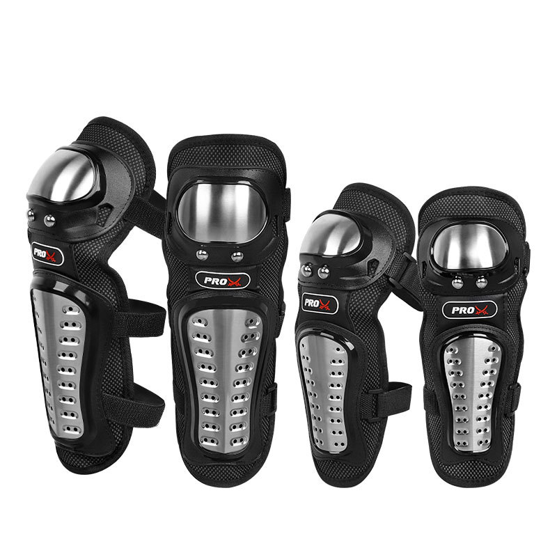 Stainless Steel Motorcycle Protective Gear Four Piece Set Knee And Elbow Pads For Rider And Driver Anti-Fall Equipment For Men Off Road_voghion.com