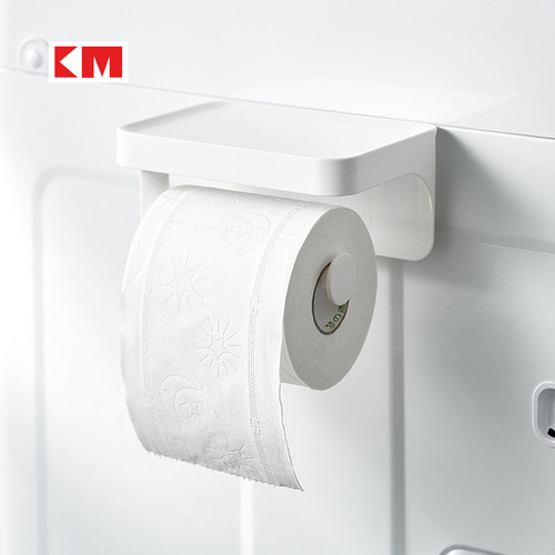 Japanese-style bathroom roll paper holder toilet paper towel holder punch-free mobile phone toilet paper holder paper box toilet paper storage rack