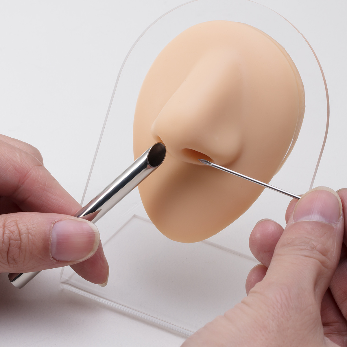 Simple Style Solid Color Titanium Steel Polishing Unisex Puncture aids 1 Piece