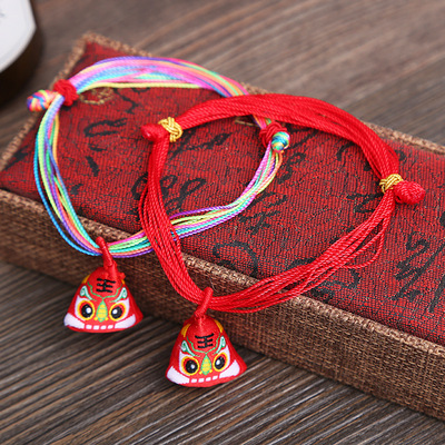 Dragon boat festival Jewelry wholesale Red rope Multicolored rope Bracelet Guochao Lion tiger Multicolored Hand rope Yiwu Commodity