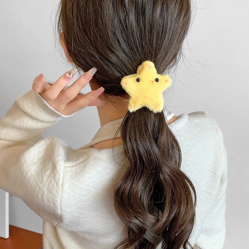 Colorido estrella peludo horquilla femenina Otoño e Invierno lindo Bangs BB clip horquilla trasera cabeza rota pelo clip lateral pinza