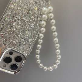 小众新款高级手机链串珠手机链条手提珍珠挂绳手腕钥匙扣包包挂件