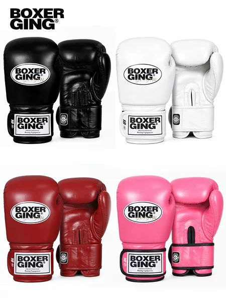 Genuine leather boxing gloves for professional Sanda, combat, and Muay Thai training, practical gloves for adults, men and women, suitable for punching bags