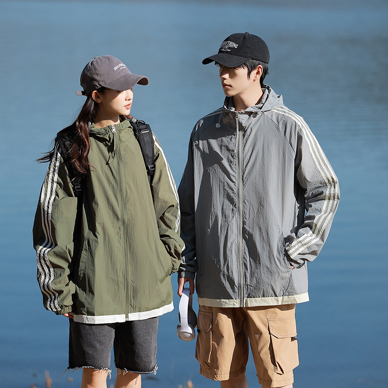 선스크린 의류 남성 여름 얇은 트렌디 브랜드 남성 느슨한 캐주얼 야외 스포츠 커플 스킨 의류 남성 선 스크린 의류