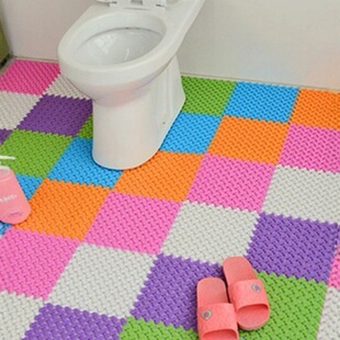 Creative Household Candy-Colored Little Feet Splicing Bathroom Non-Slip Mat Shower Room Bath Floor Mat Bathroom Drain Mat