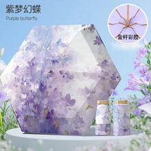 彩胶金架超轻小mini扁六折伞晴雨伞折叠防晒遮阳太阳伞口袋雨伞