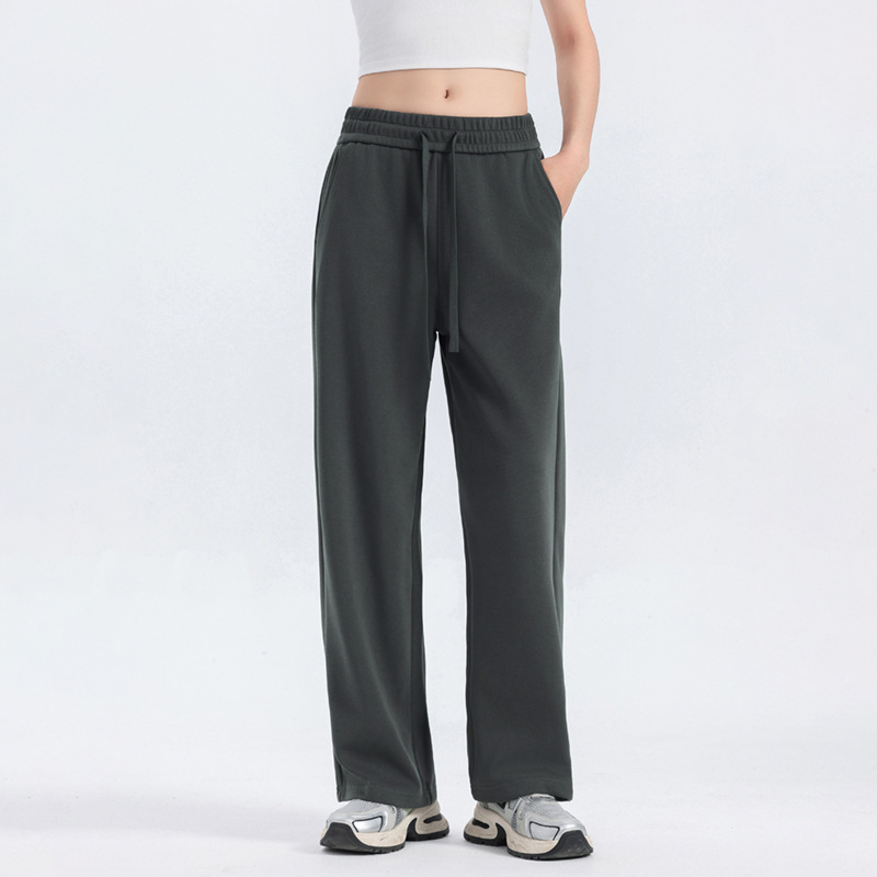 Guangdong Warehouse Spring and Autumn Fashion Model 818 # 300g Huamian Straight-Leg Sweatpants, Single Style, Same Style for Men and Women, Sports and Breathable
