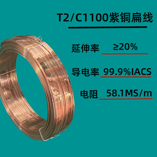 Tinned anti-corrosion guide rail copper strip red copper flat wire national standard environmental protection brass flat strip 0.7*3.7 0.8*4.0