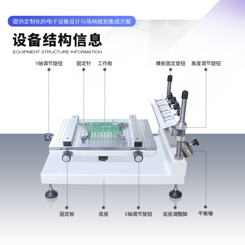 華企正邦高精密スクリーン印刷台手動小型手動印刷錫ペースト印刷機SMT鋼網赤接着剤|undefined