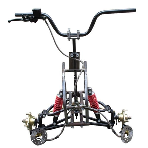 DIY four-wheeler accessories, 2-wheel modified inverted three-wheeler front axle frame, ATV suspension, brake, and steering assembly