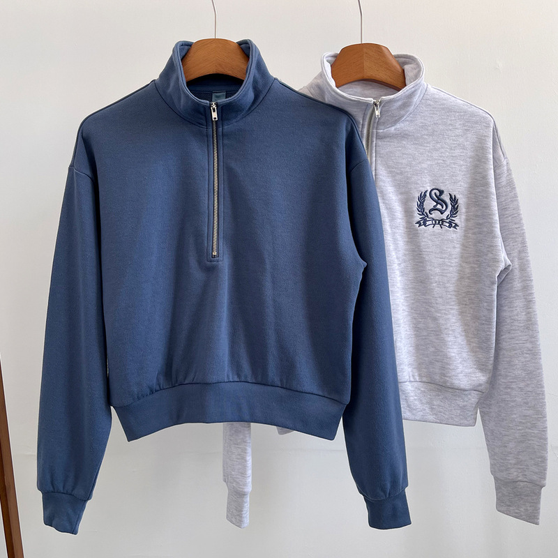 Skims Same Style Lightweight Fleece Women's Half-Zip Brushed Sweatshirt Short Casual Top Skims Same Style Lightweight Fleece Women's Half-Zip Brushed Sweatshirt Short Casual Top