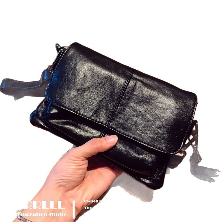 Women's Handbags 2025 New Arrival Wristlet Solid Color Retro Cowhide Texture Small Square Bag High-Quality Shoulder Crossbody Bag - Thumbnail 5
