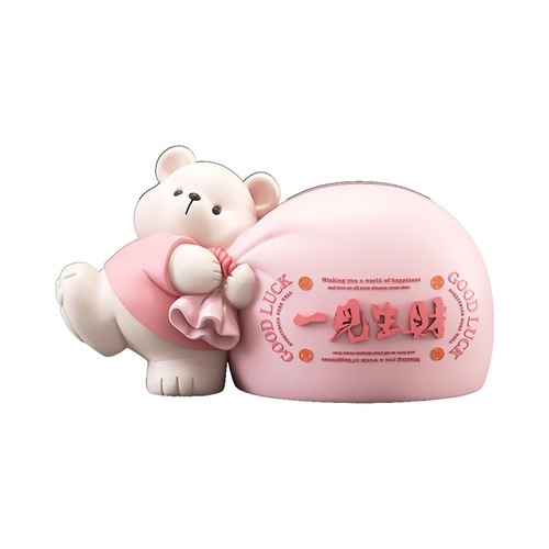 Cream style tissue box festive bear ornaments home decoration living room coffee table meal tissue box home housewarming gift