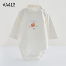 婴儿衣服新生儿连体衣秋冬高领长袖三角哈衣宝宝包屁衣棉质爬爬服