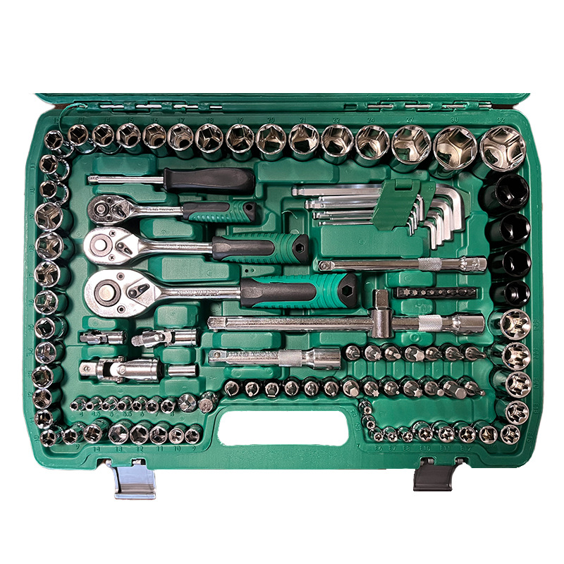 자동차 수리 도구 151PC 세트 제조 업체 도매 크롬 바나듐 강철 자동 수리 기계 수리 가정용 하드웨어 도구 슬리브 세트