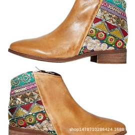 欧美磨砂绒面女靴马丁靴大码40-43常年不下架货源WISH