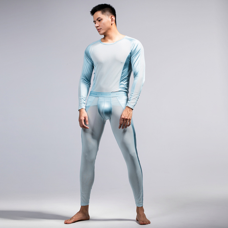 Asianbum Thin Tight-Fitting Silky Smooth Tight-Fitting Sexy Mesh Splicing Bottoming Intimates Set Asianbum Thin Tight-Fitting Silky Smooth Tight-Fitting Sexy Mesh Splicing Bottoming Intimates Set