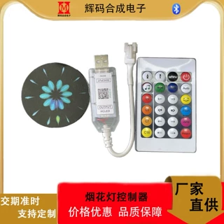 USB5V烟花灯皮线灯LED幻彩音乐声控蓝牙24键1拖10灯条