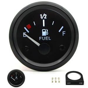 2-Inch 52mm Black Pointer Fuel Gauge Dashboard for Car Modification