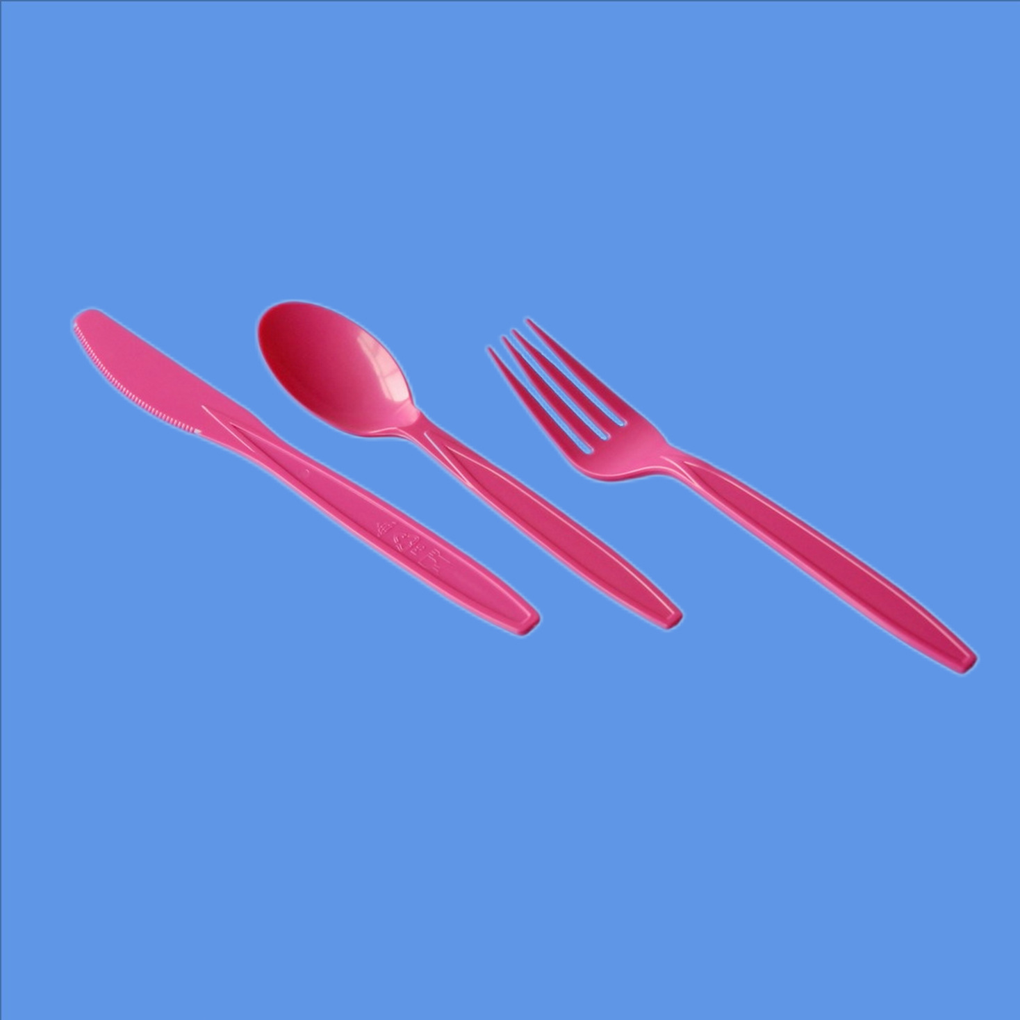 一次性食品级塑料刀叉勺可降解塑料刀叉勺套装源工厂批发颜色可选-阿里巴巴