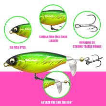 跨境单螺旋桨路亚饵 仿生饵水面系拖拉机波水花爬浮水铅笔路亚饵