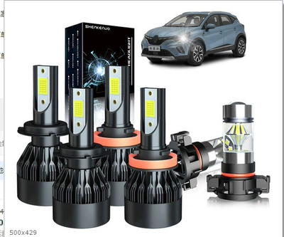 Ön faralar Headlight Set, Front Headlights - black-c6-h7-2-pieces-h11-2-pieces-diamond-fog-lamp-5202