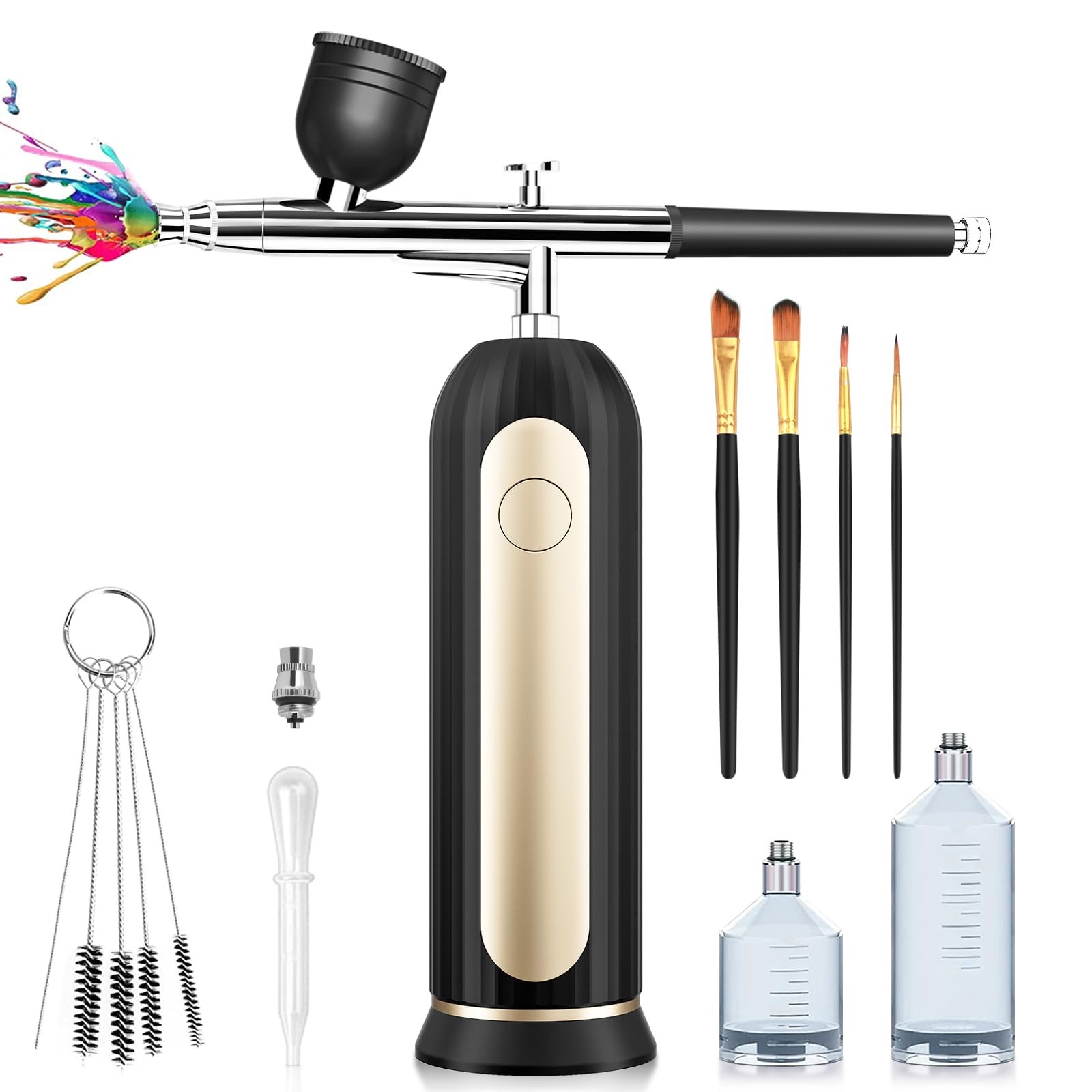 블랙 180KPA 산소 주입기 (예비 노즐 브러시 2 개 포함)