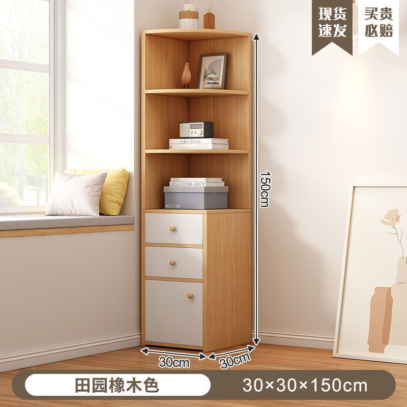 コーナー収納ラック コーナーキャビネット 三角コーナーキャビネット コーナーシンプル収納キャビネット 寝室 ベッドサイドテーブル リビングルーム コーナーキャビネット|undefined