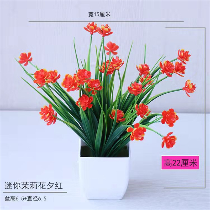 Pequeña imitación de flores falsas decoraciones de sala de estar decoración de mesa de té flores de plástico mano flores falsas plantas decoraciones