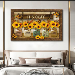 High-definition modern home single IT'S OKAY oil canvas wall art, painting decoration, spray painting cross-border supply