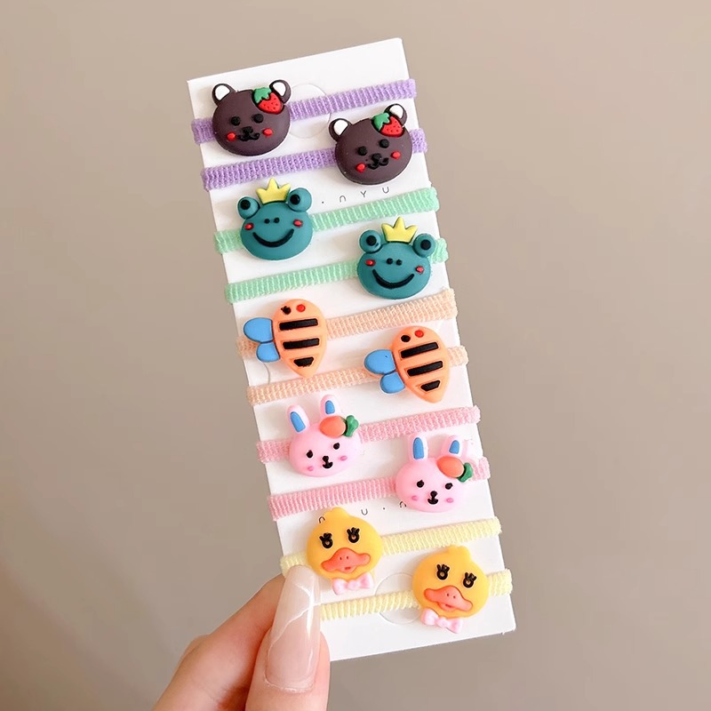 Banda de goma de dibujos animados para niños, las niñas atan el cabello sin lastimar el cabello, linda banda para el cabello, cuerda para el cabello, bebé de alto valor, cuerda para el cabello