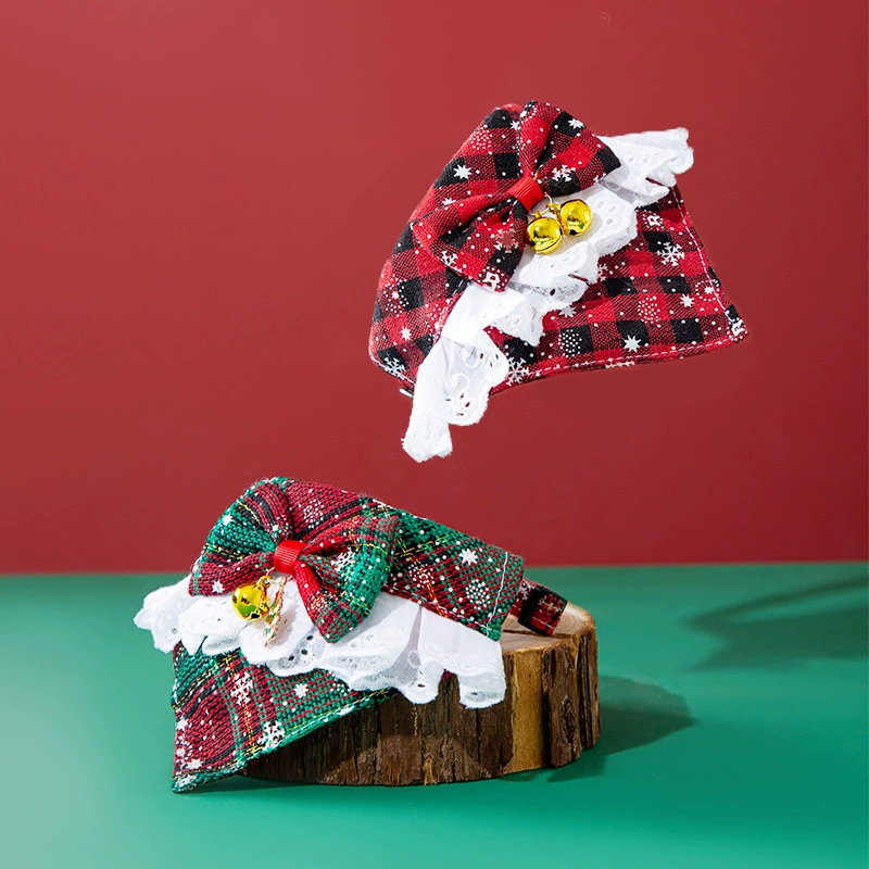 Китти Принцесса Стиль Шарф Рождественский Кружевной Воротник Полотенце Декоративный Щенок Бант Воротник Товары Для Животных