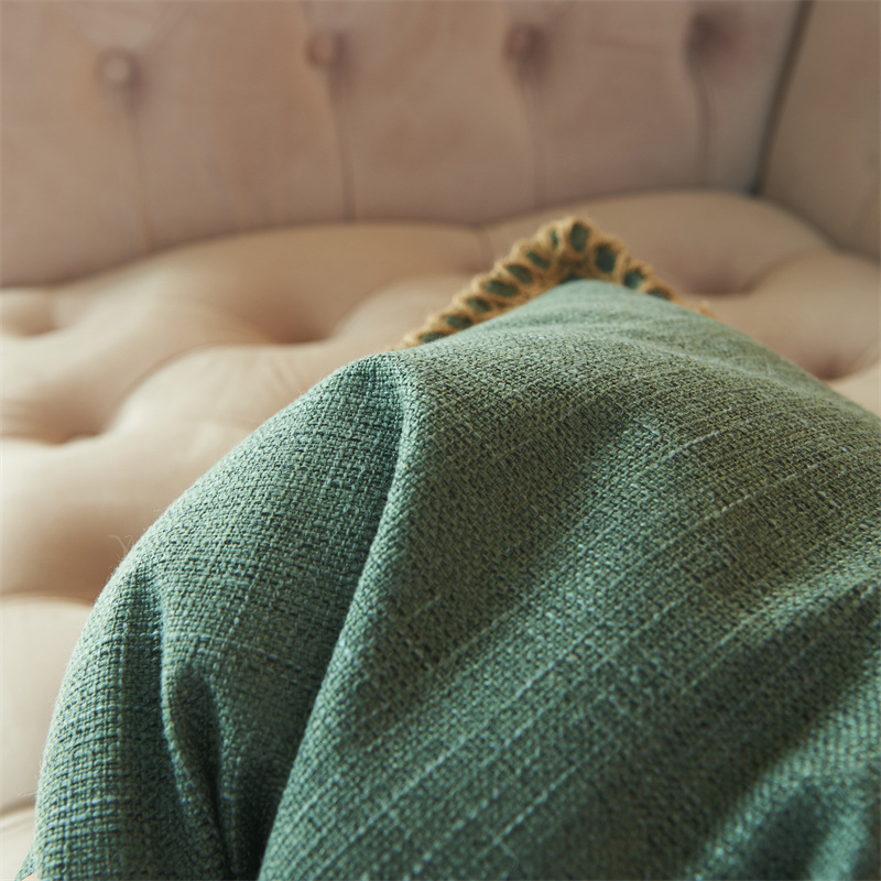 Housse de coussin de canapé décorative tissée en lin de couleur unie simple de style nordique nouvelle taie d'oreiller de décoration pour la maison_voghion.com