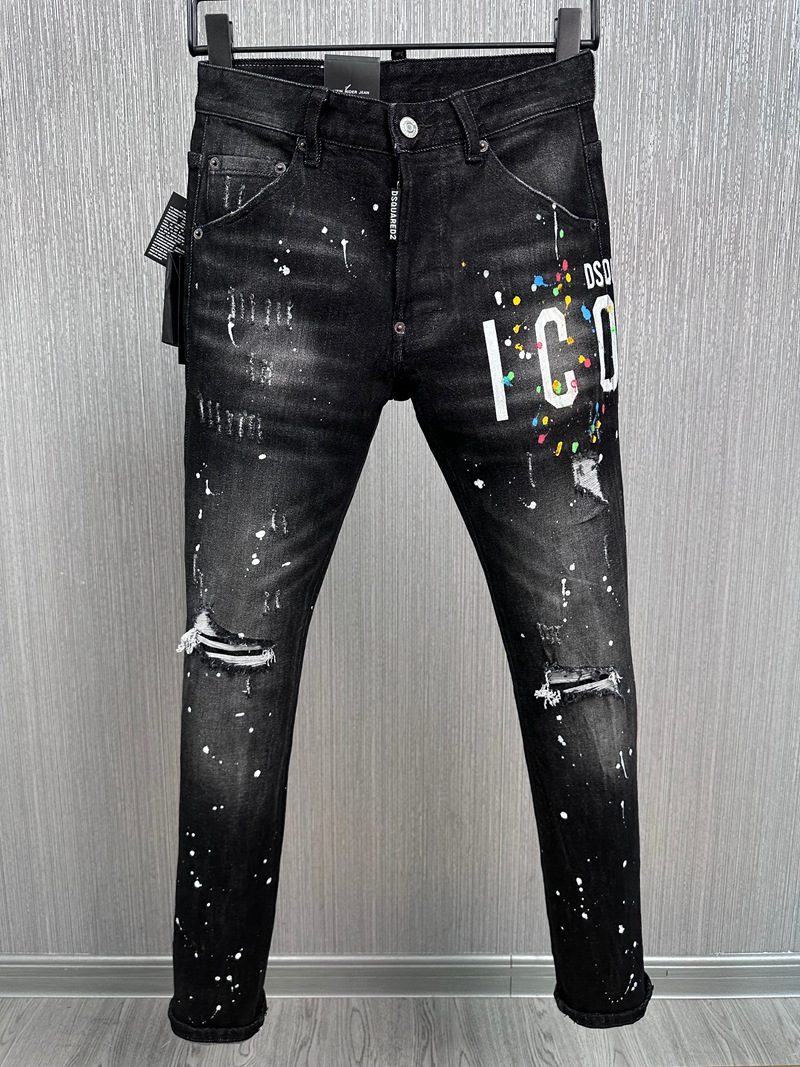 fashionable denim loose straight jeans