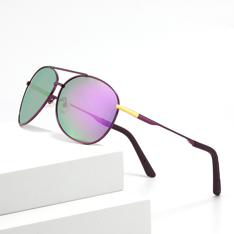 New Metal Women Polarized Sunglasses Cross-border Monopoly New Product Glasses Pilots Anti-UV Sunglasses 801