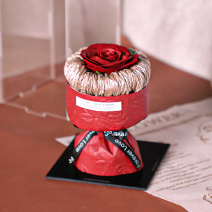 Soap flower artificial flower rose acrylic gift box for girls birthday exquisite hand gift small bouquet for girlfriend