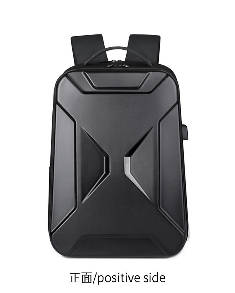 A new cross-border hard-shell business backpack with large capacity and multiple functions, a 17-inch computer bag for commuting and business trips, and a high-end feel on both shoulders undefined