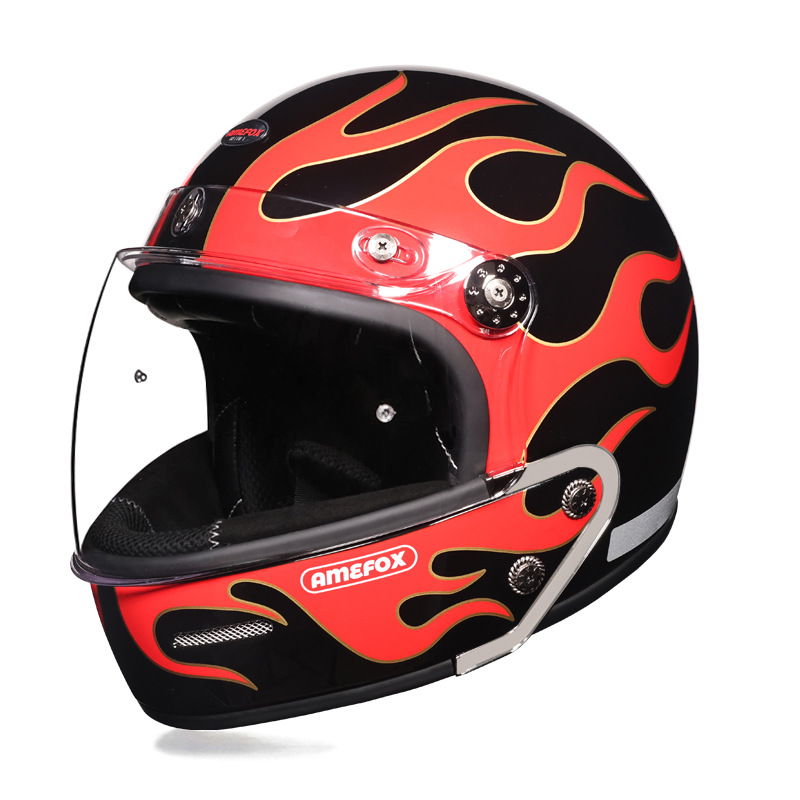 3C certificado retro 3/4 personalizado barbilla de cuero desmontable casco pequeño casco de motocicleta motocicleta motocicleta motocicleta
