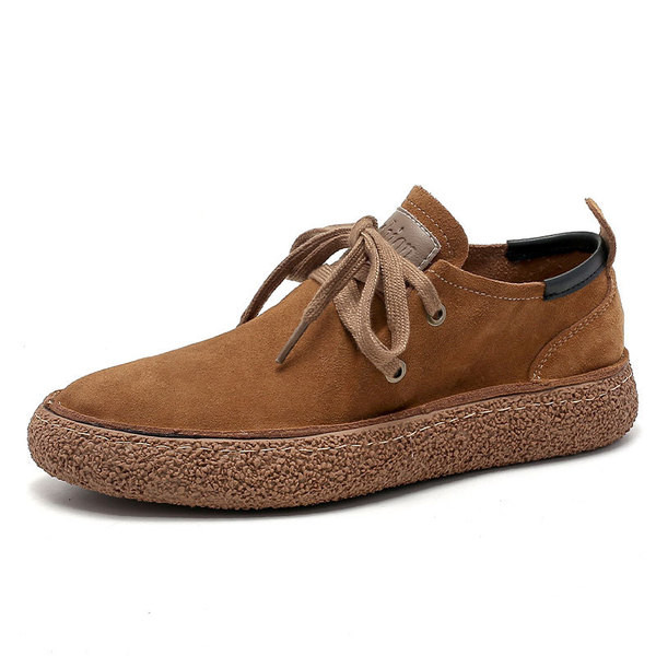 Replacement of frosted cowhide anti slip flat bottomed outdoor sports and leisure shoes