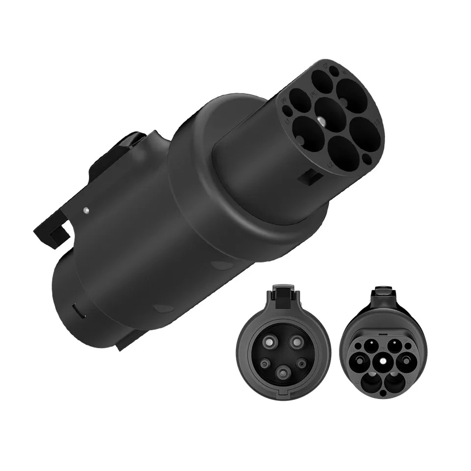 充电桩转换头欧标转美标32A慢充Type2转type1交流J1772美规T2转T1