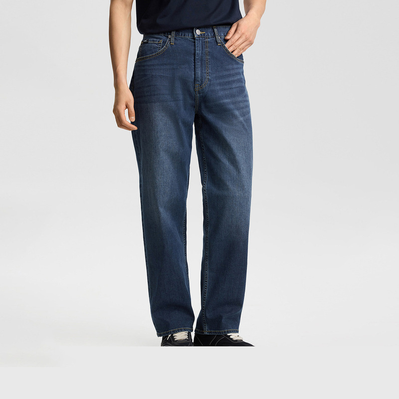 26XiaXin Men's Lightweight Loose Wide-Leg Sunscreen Jeans
