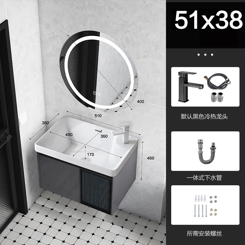 Baño de aluminio espacio puerta de vidrio gabinete de baño pequeño gabinete de lavabo doméstico combinación balcón lavabo piscina