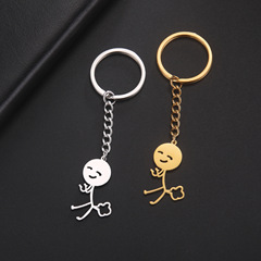 Cross-border Bestselling Cartoon Funny Funny Farting Kids Pendant for Men and Women Fashion Hip-Hop Style Stainless Steel Keychain