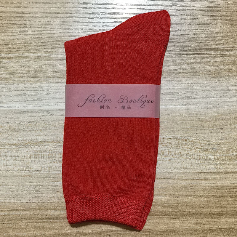 2025 nuevas calcetines de baile de color de mujer de dopamina calcetines de algodón de color sólido calcetines de tirada calcetines cuatro estaciones