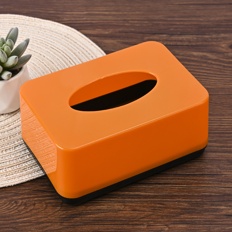 Caja de pañuelos publicitarios de plástico simple logotipo personalizado hotel baño servilleta caja de papel caja de dibujo rectangular al por mayor