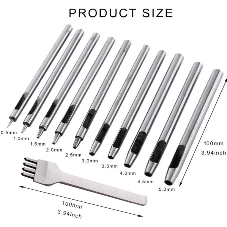 手缝套装 皮革工具套装 手艺皮具 DIY手艺套装11Pcs 皮革打孔器
