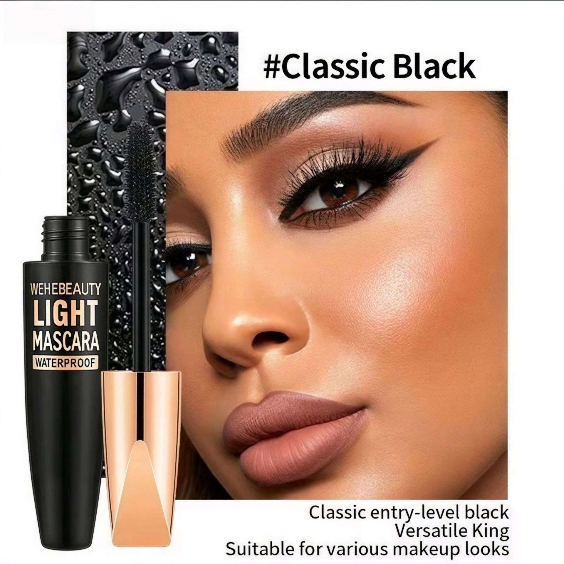 Mascara Plump Curly Long Thick Waterproof Not Smudge Long-lasting Eyelashes